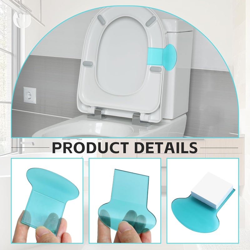 Gallipower 12Pcs Toilet Lid Lifter,Toilet Seat Lifter Tab,Toilet Cover Handle to Lift,Seat Holder Lift Tools,Toilet Seat Holder Clip,Seat Cover Lifter Bathroom Accessories for Office,Home,Hotel(White,Green,Red) - Image 3